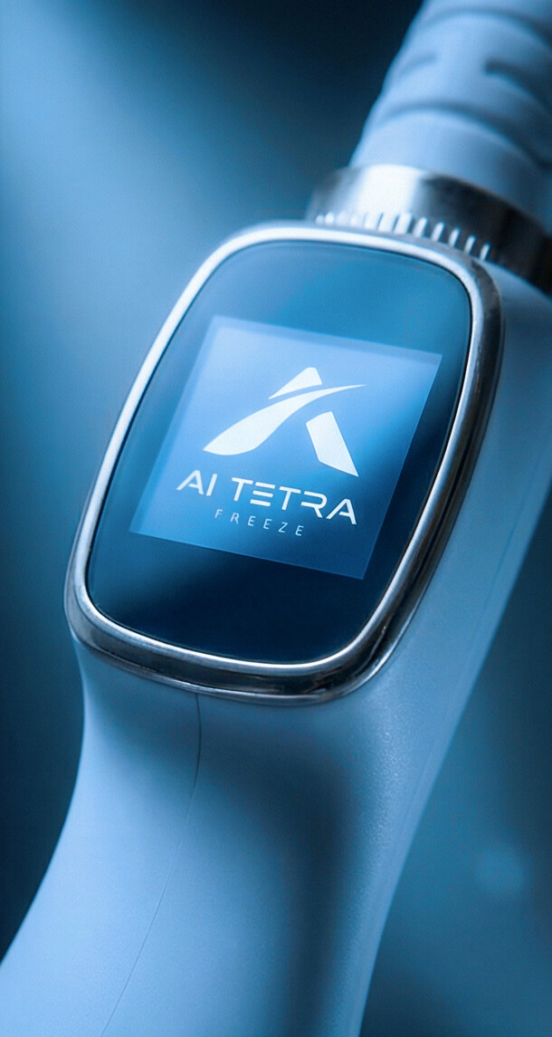 AI Tetra Freeze laser hair removal device in UK beauty clinic treatment room