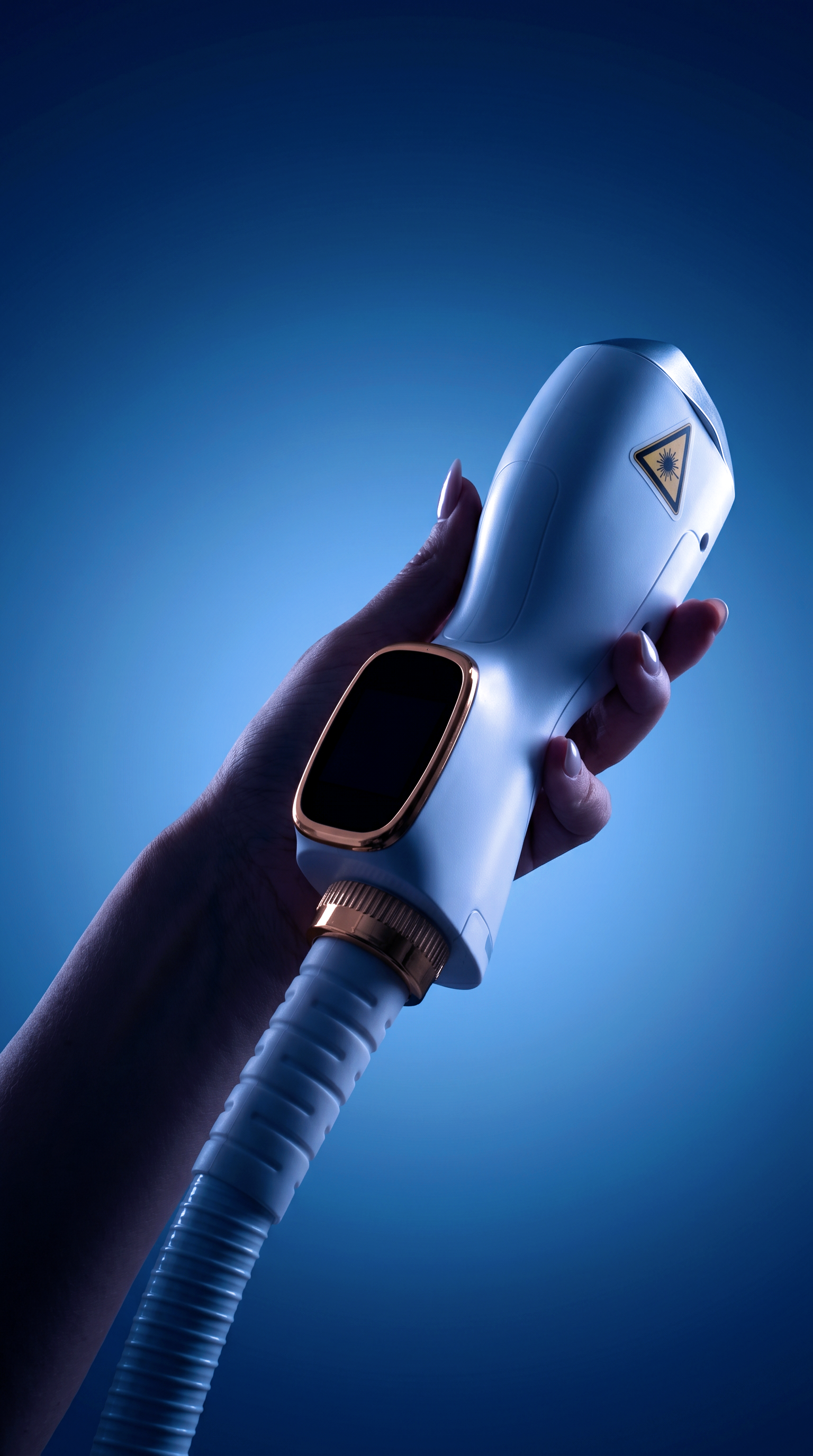 AI Tetra Freeze hair removal treatment — beauty clinic editorial shot for UK practitioners